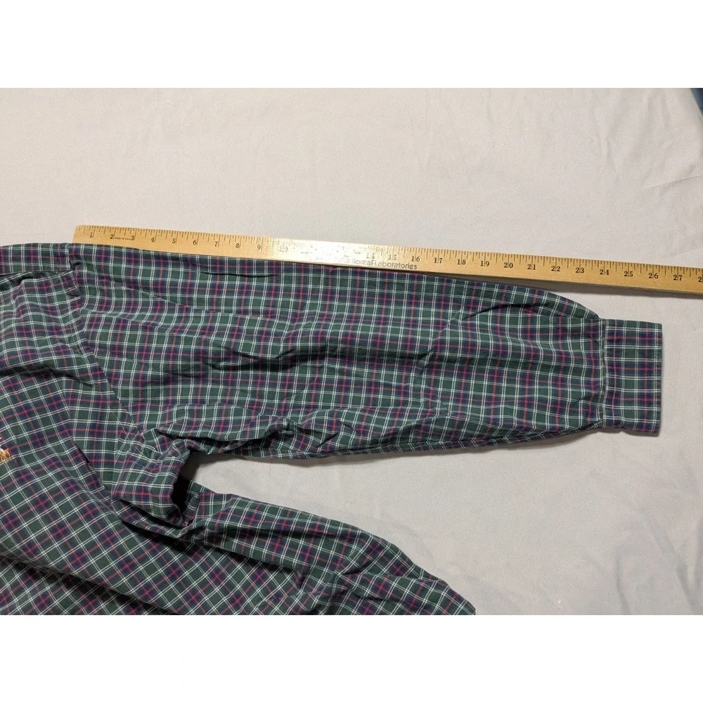 POLO Ralph Lauren Big‎ Men 3XB Blue Green Plaid Long Sleeve Button Shirt